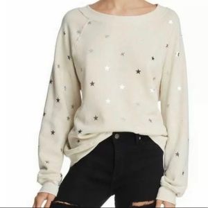 Wildfox Tan Sweatshirt with Silver stars